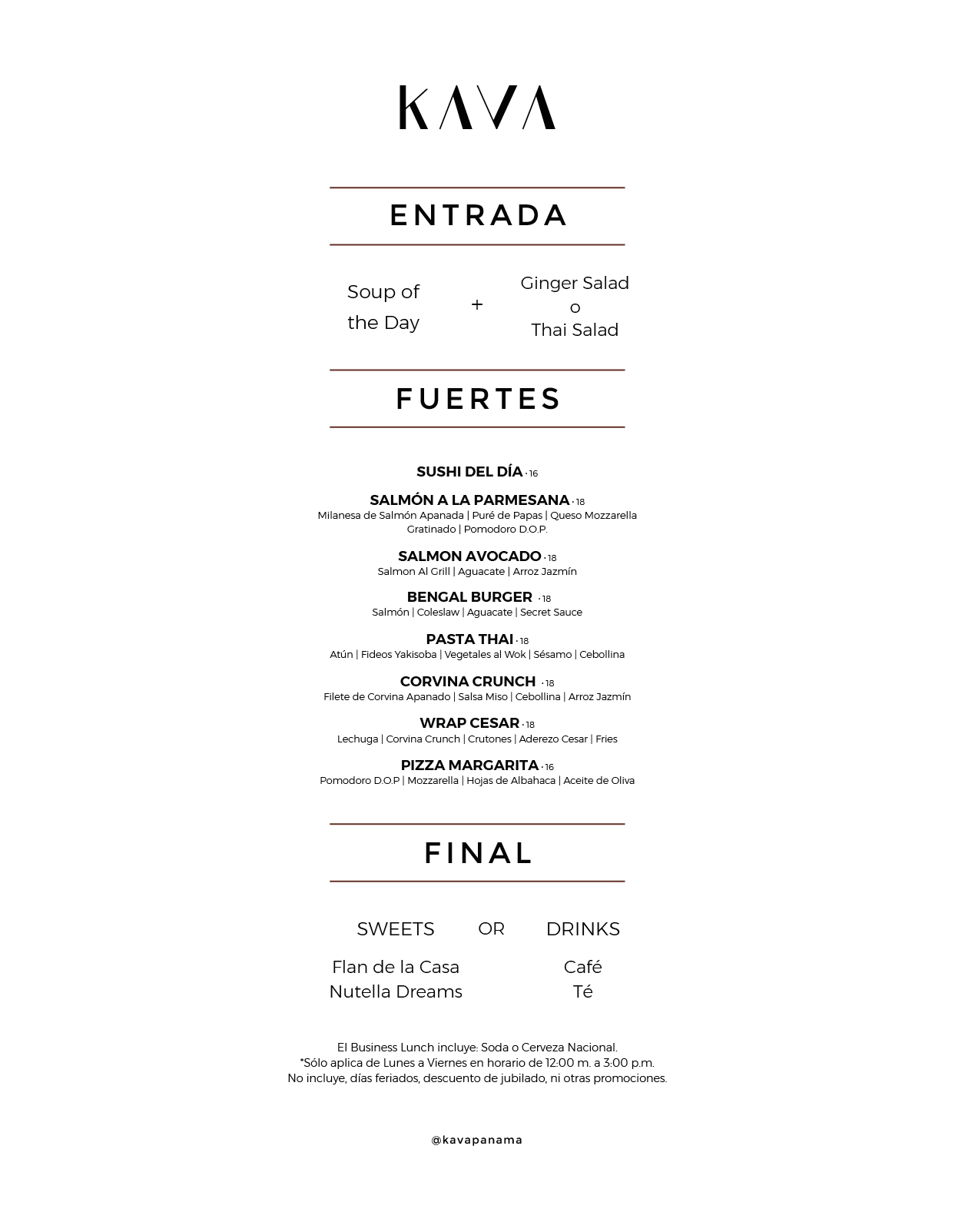 menu web
